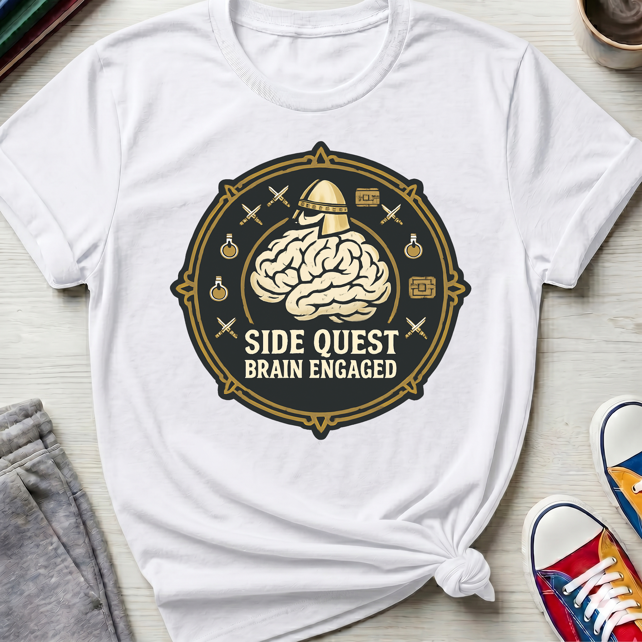 Side Quest Brain Engaged | T-Shirt