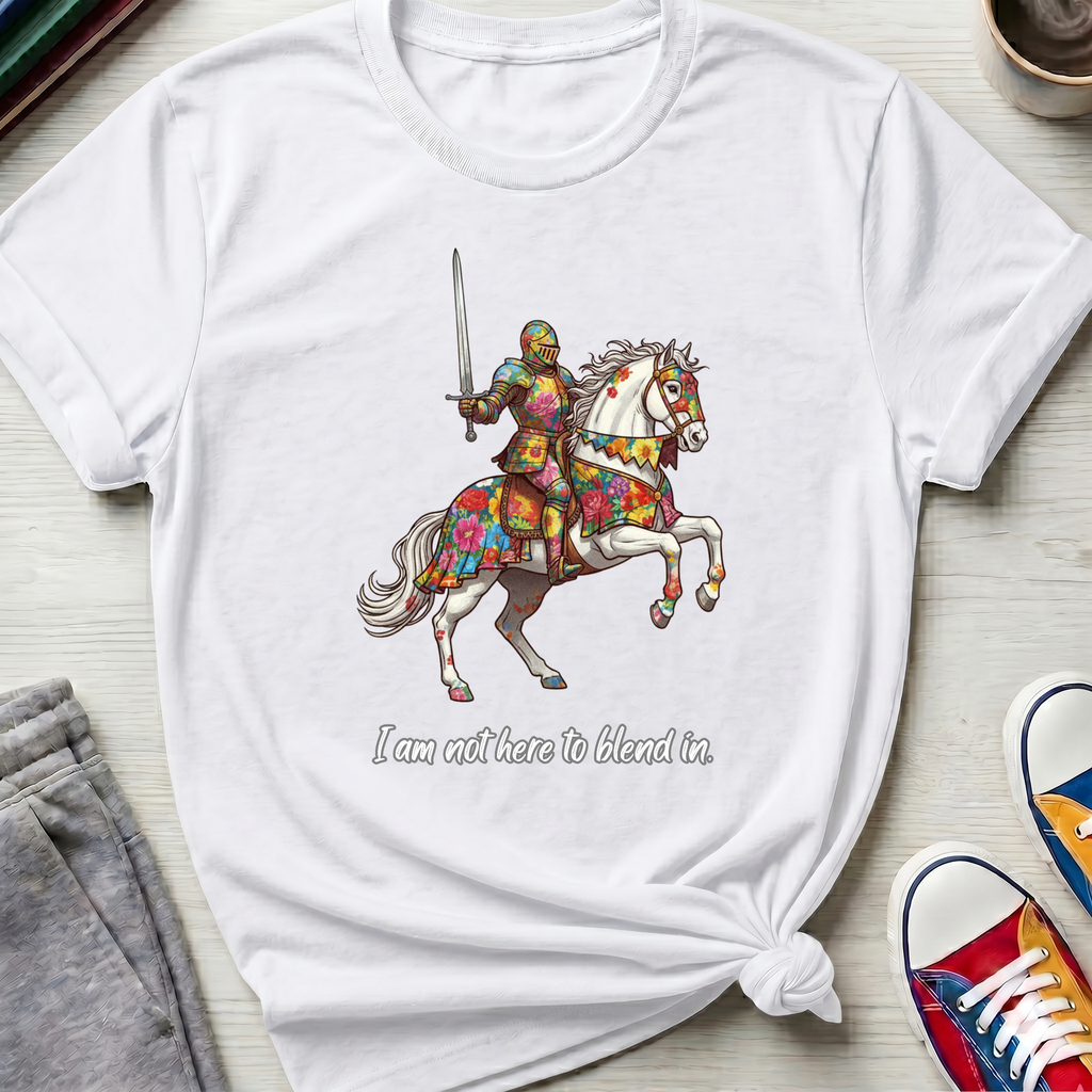 Not Here to Blend In Floral Knight | T-Shirt